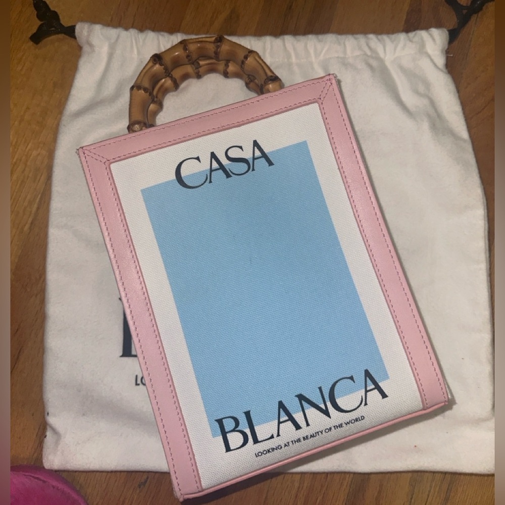 NWT - AUTHENTIC Casablanca
logo-print bamboo-handle tote bag